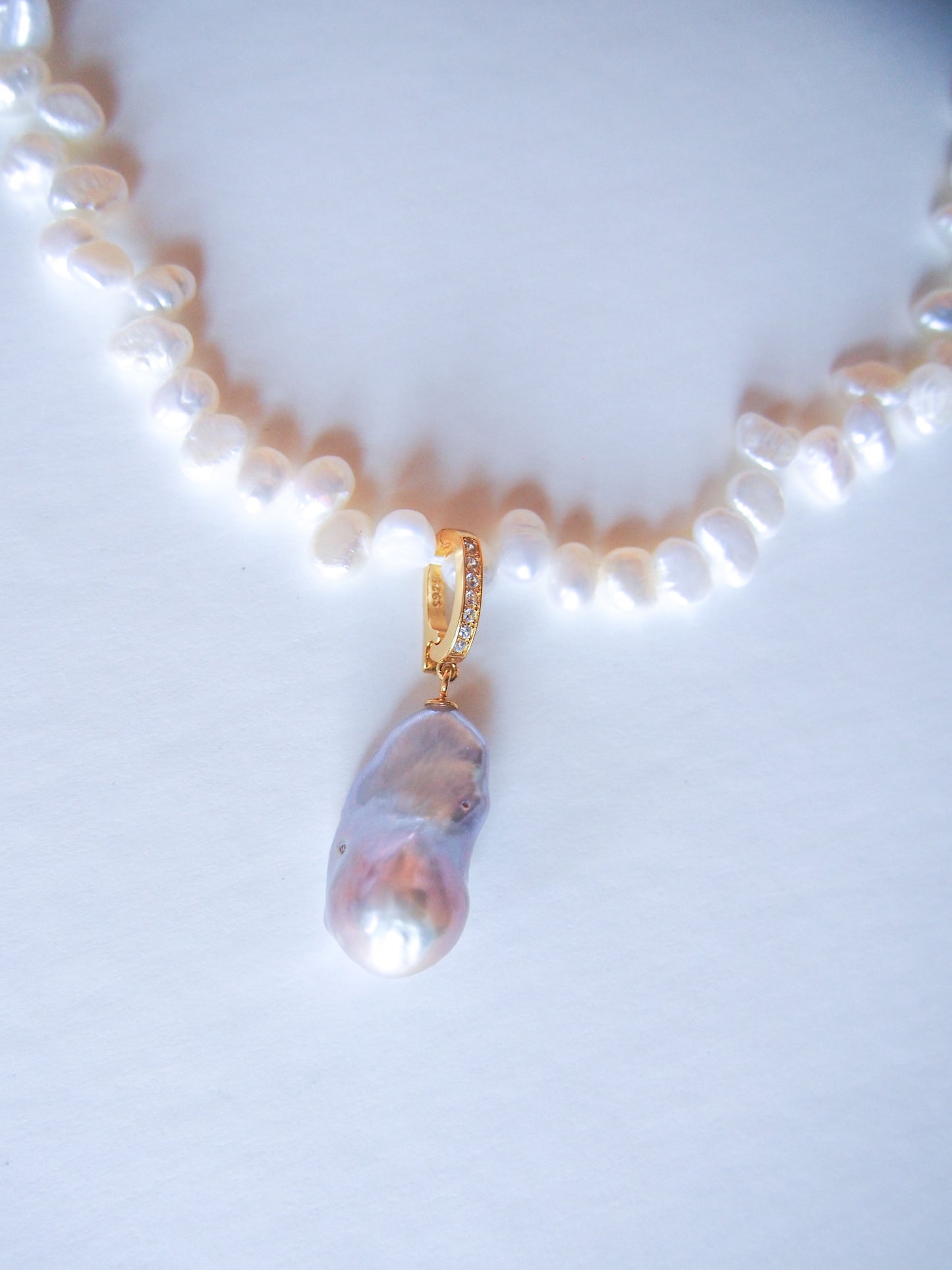 Marina Baroque Pendant Pearl Necklace