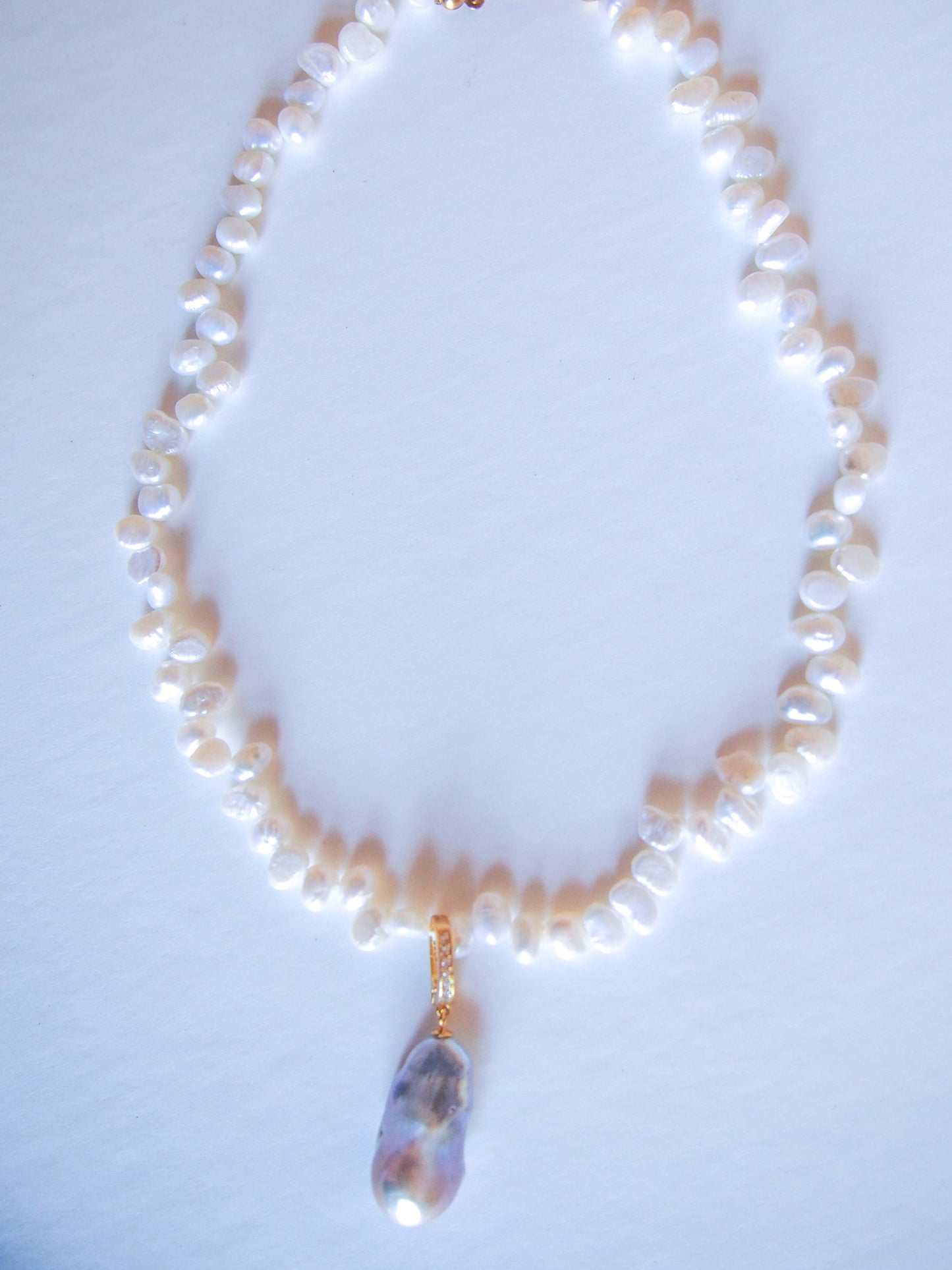 Marina Baroque Pendant Pearl Necklace
