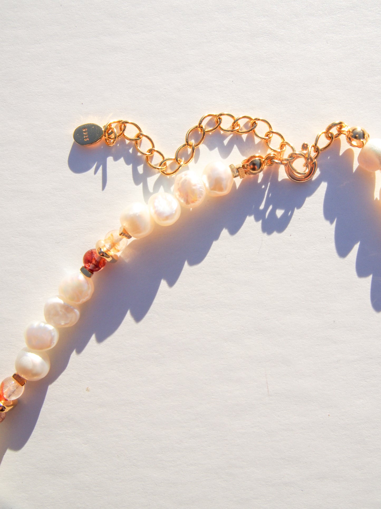 Golden Hour Pearl & Firestone Necklace