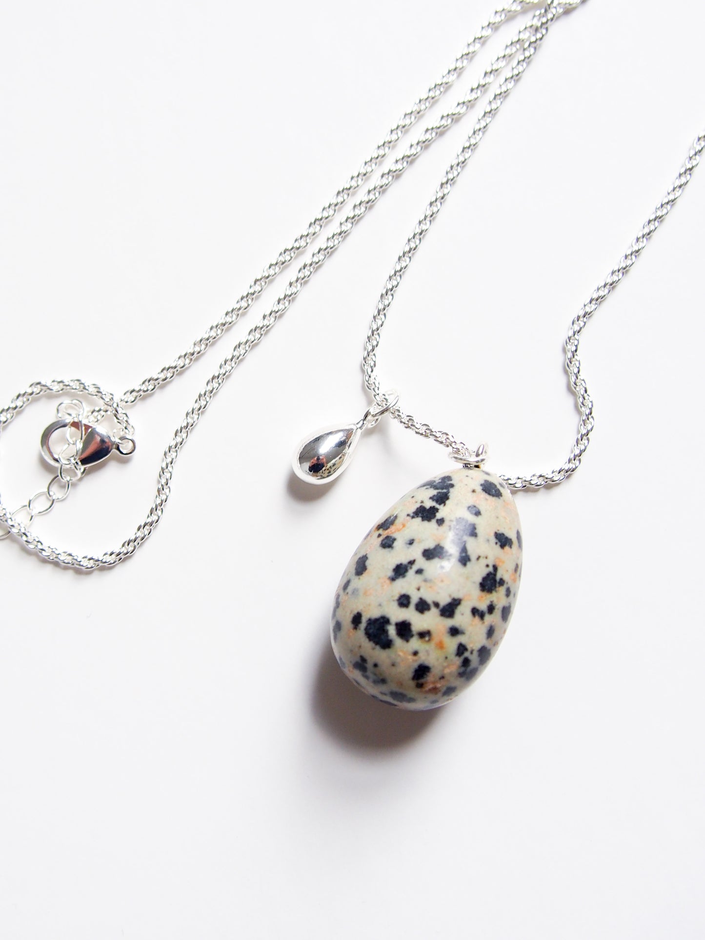 Egg Cobblestone Silver Necklace
