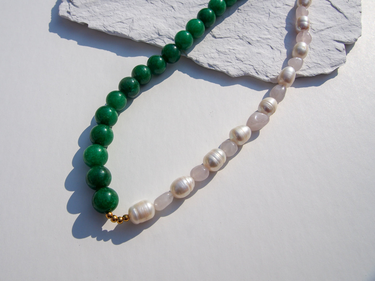 Ruba Jade & Pearl Necklace
