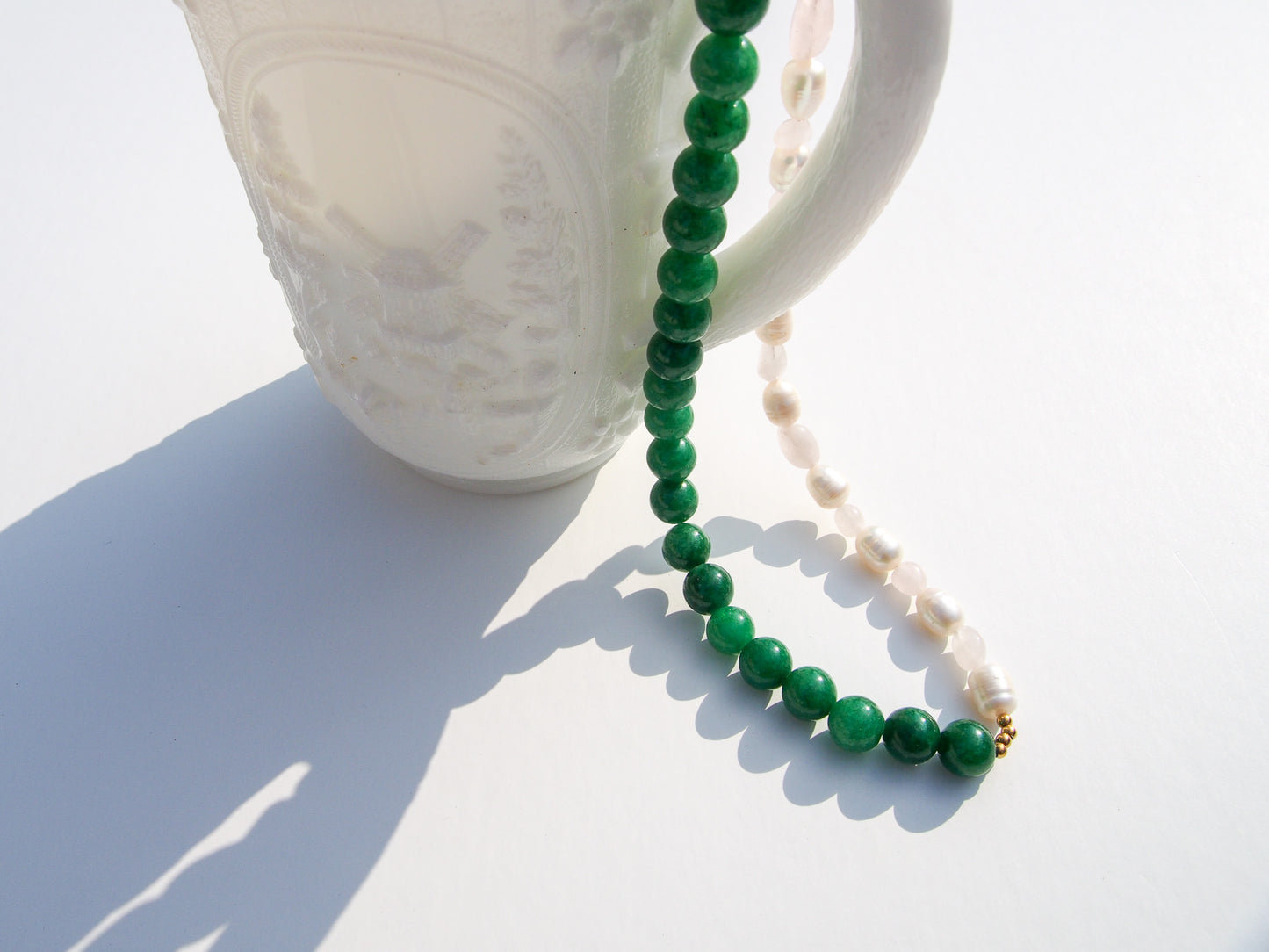 Ruba Jade & Pearl Necklace