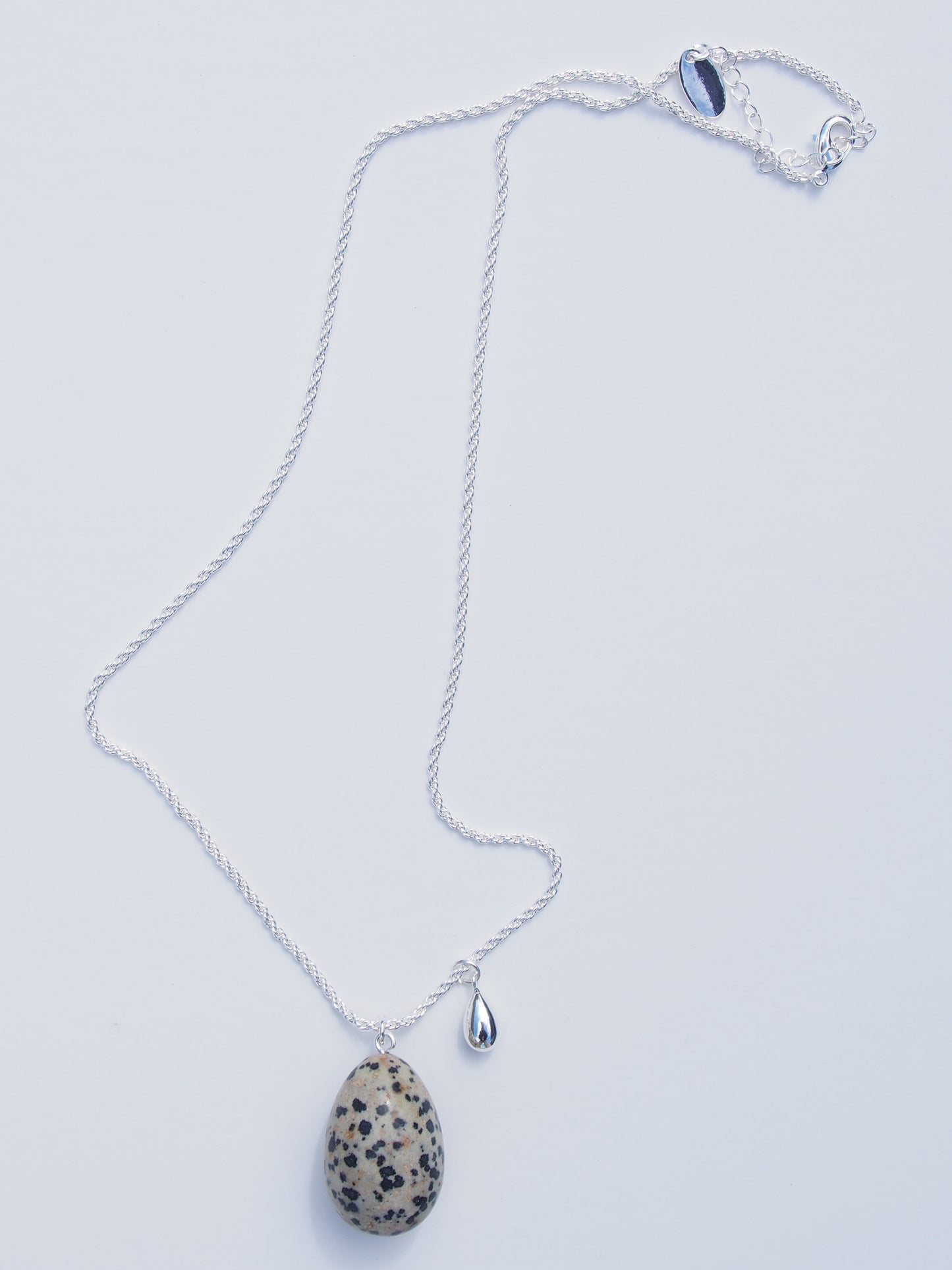 Egg Cobblestone Silver Necklace
