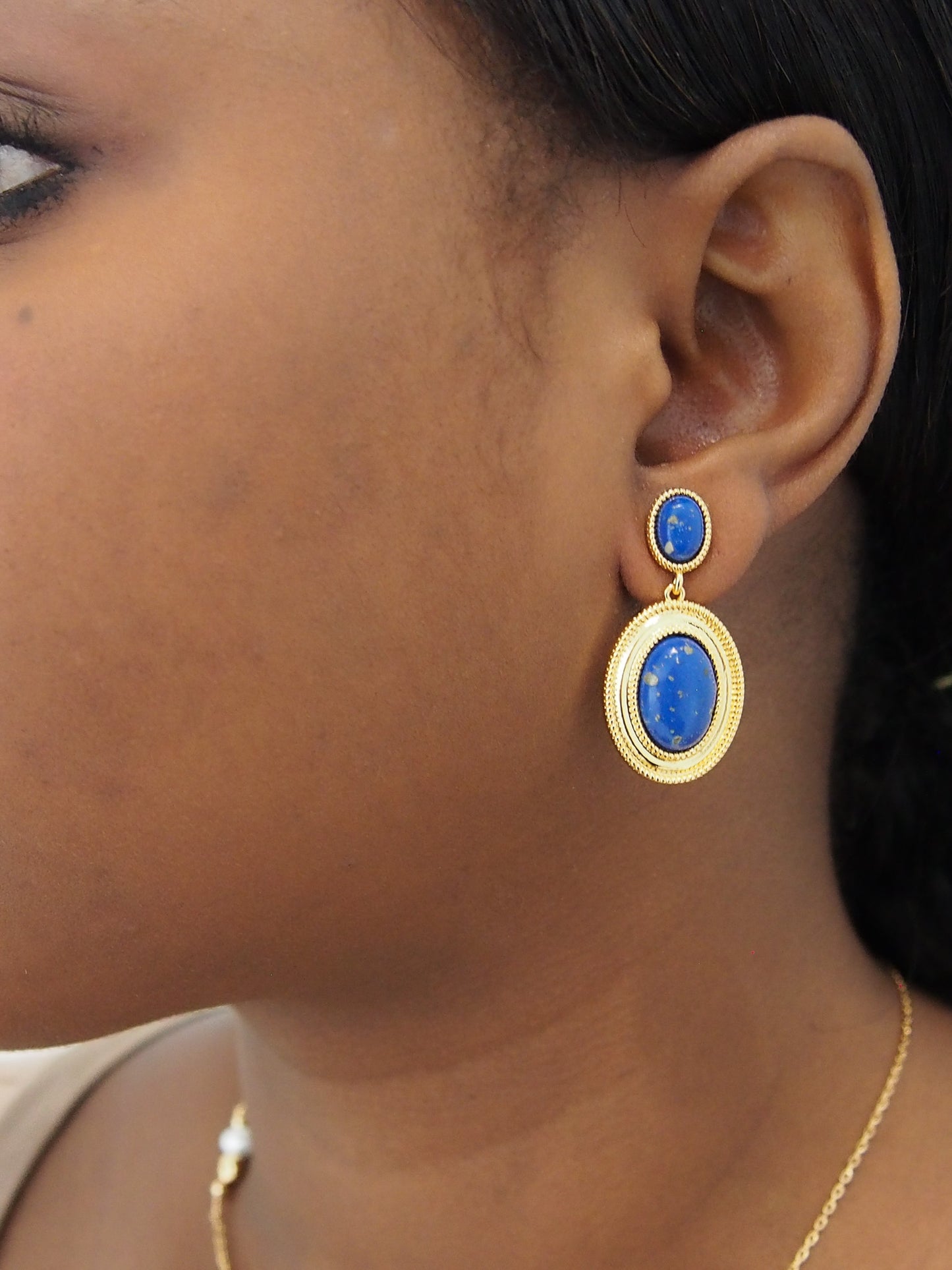 Blue Cleopatra Studs