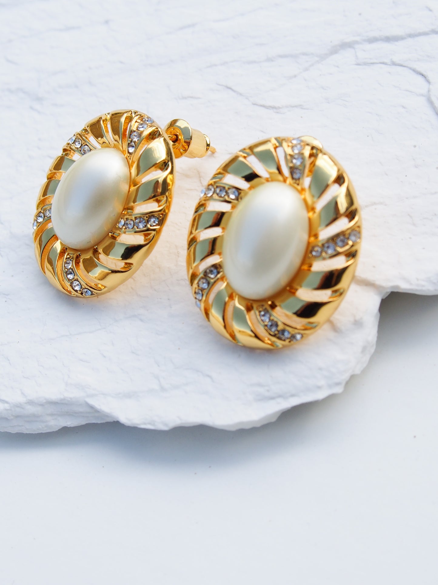 Golden Pearl Radiance Studs
