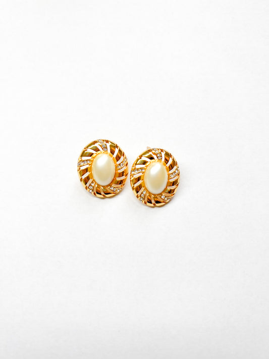 Golden Pearl Radiance Studs