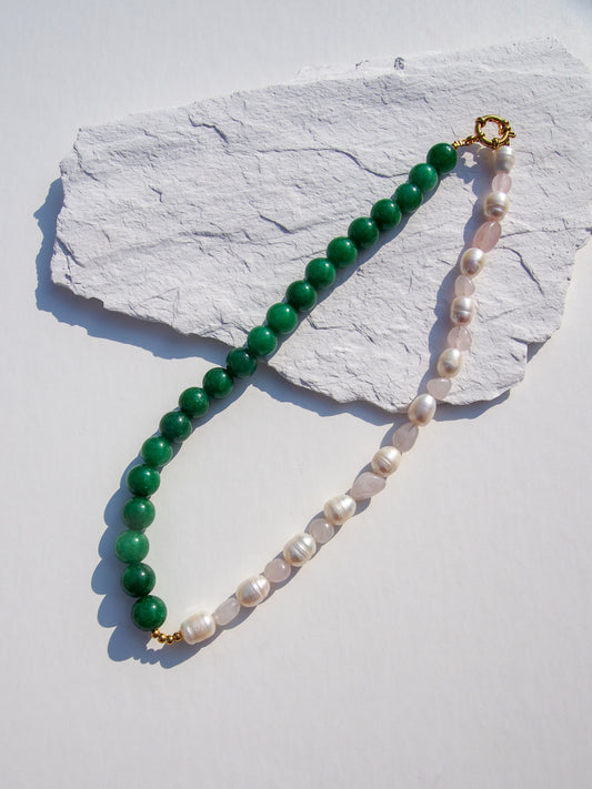Ruba Jade & Pearl Necklace