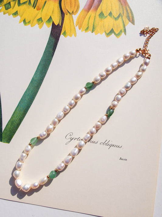 Aaliyah Jade Pearl Necklace