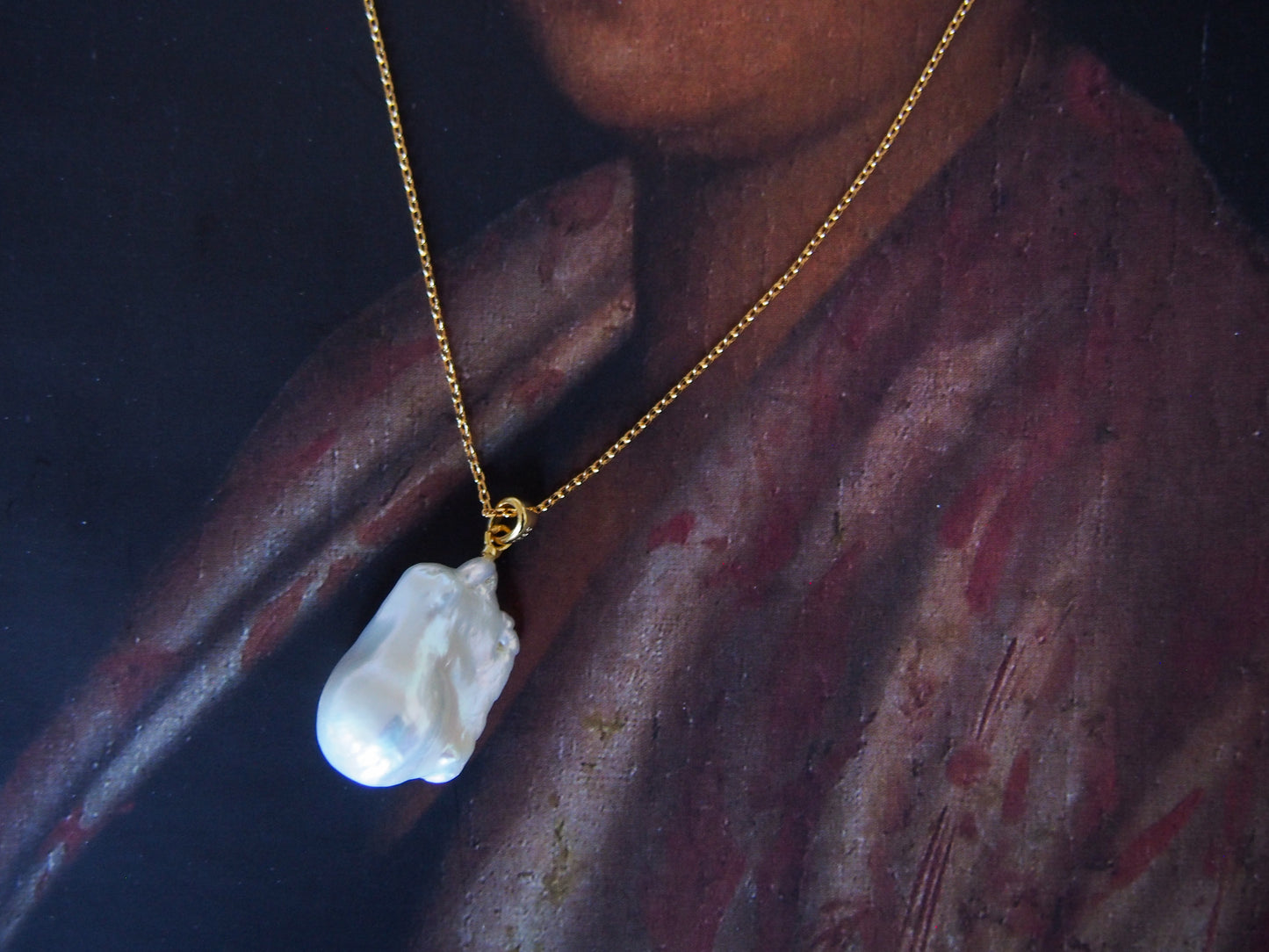 Thalassa White Baroque Pearl Pendant