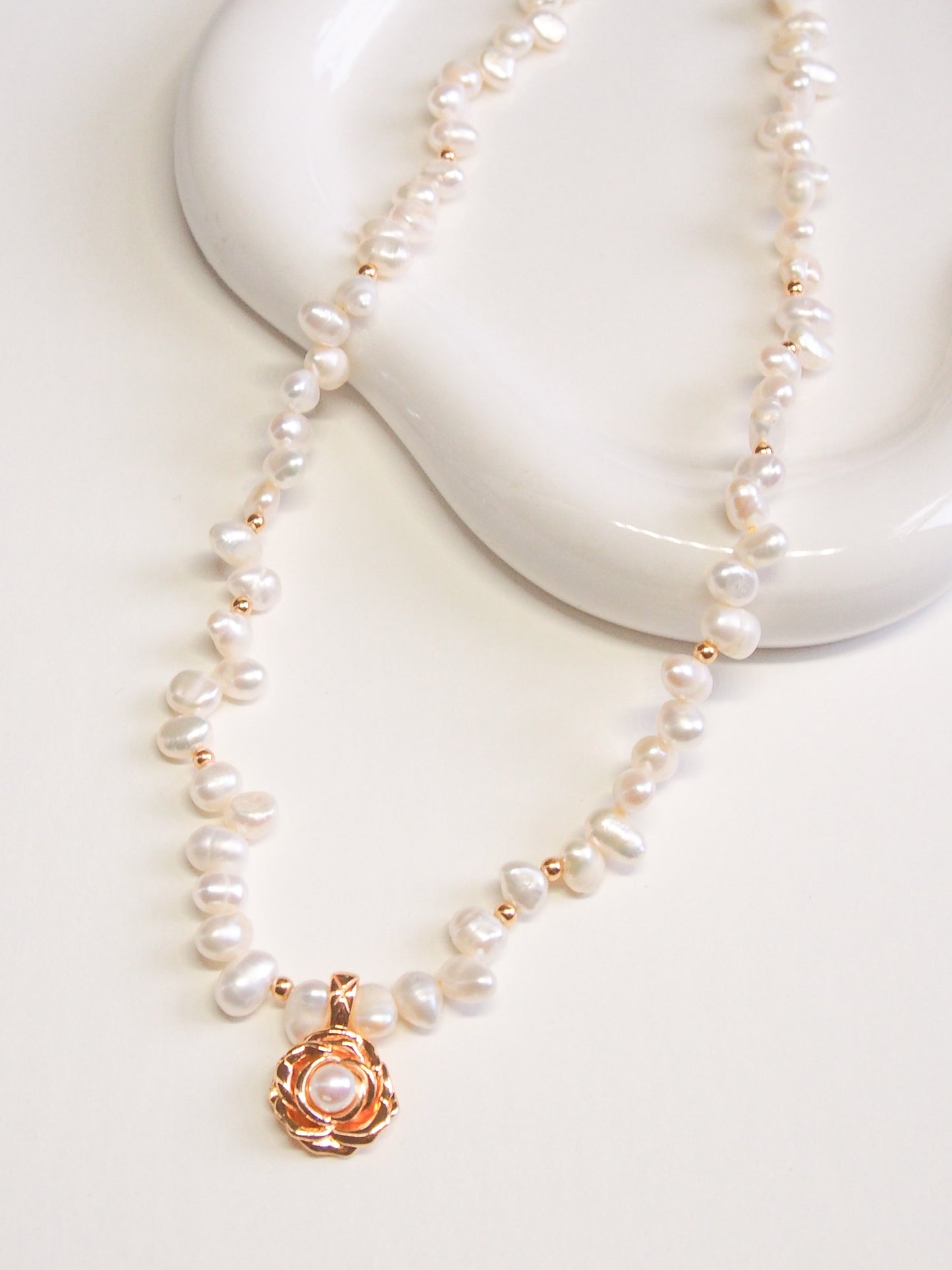 Rosewater Pearl Necklace