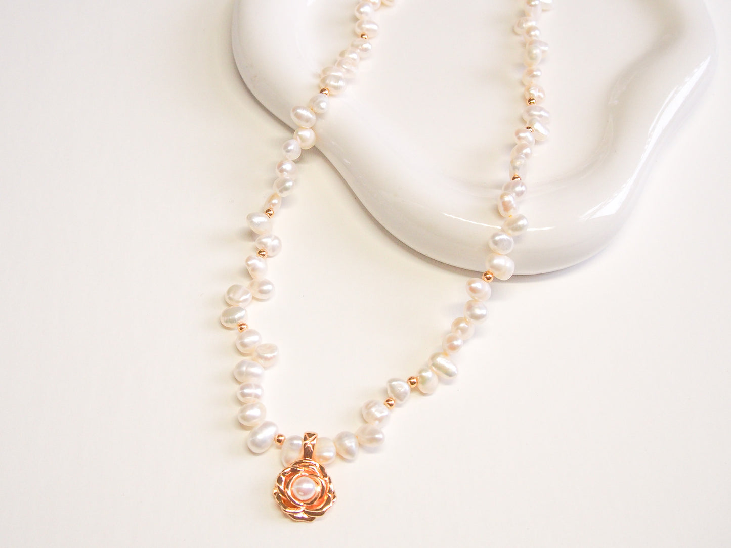 Rosewater Pearl Necklace