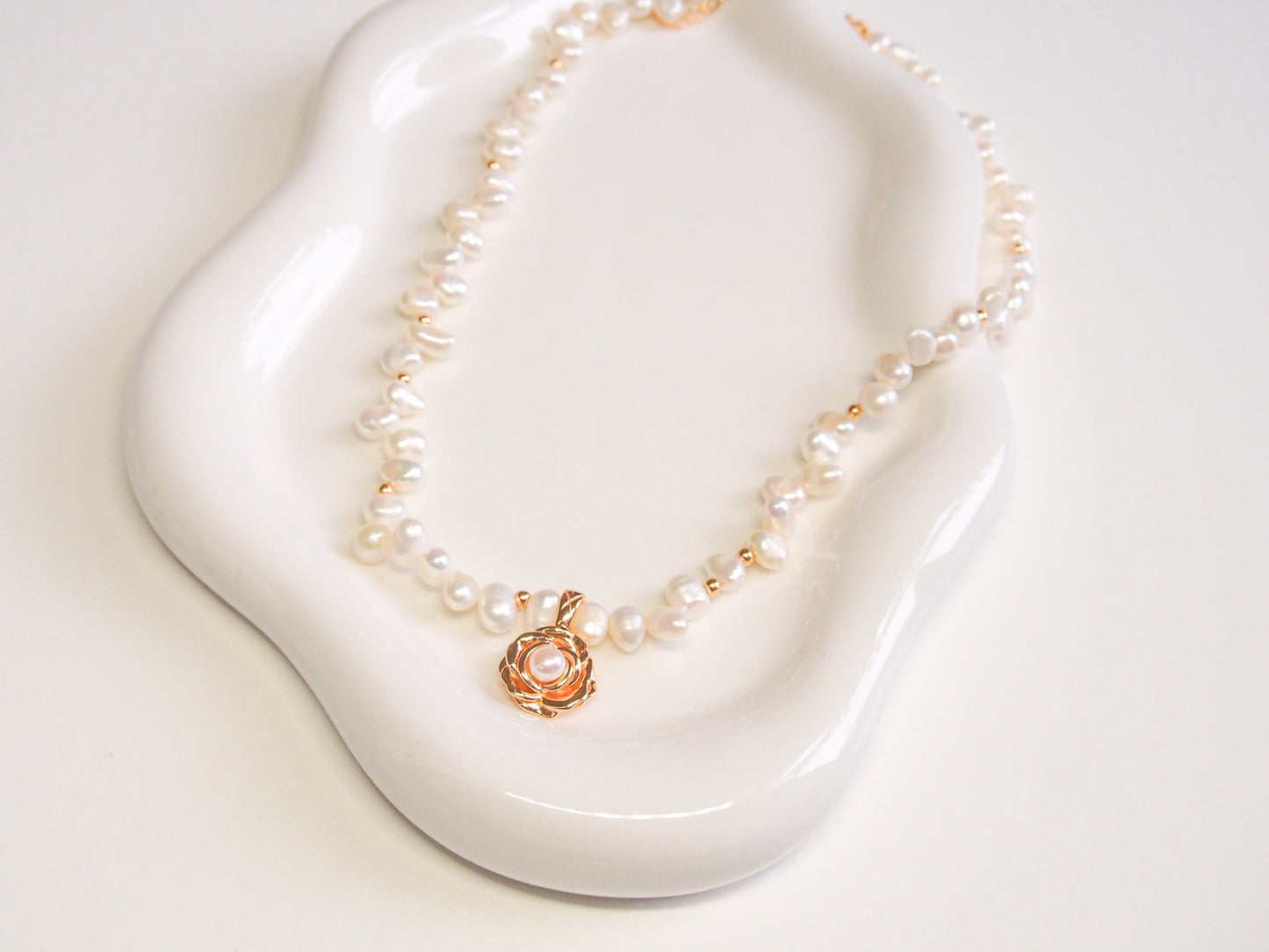 Rosewater Pearl Necklace