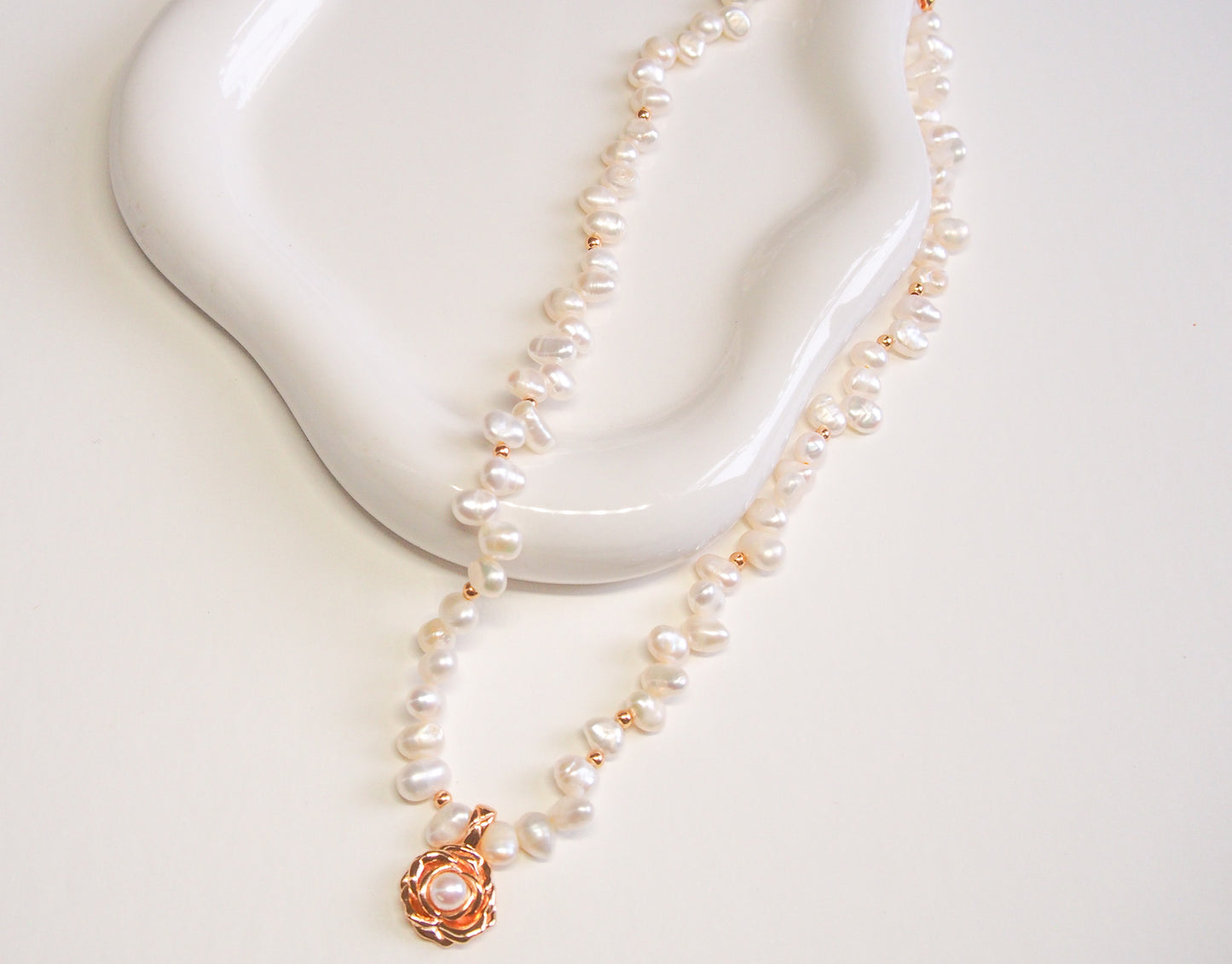 Rosewater Pearl Necklace