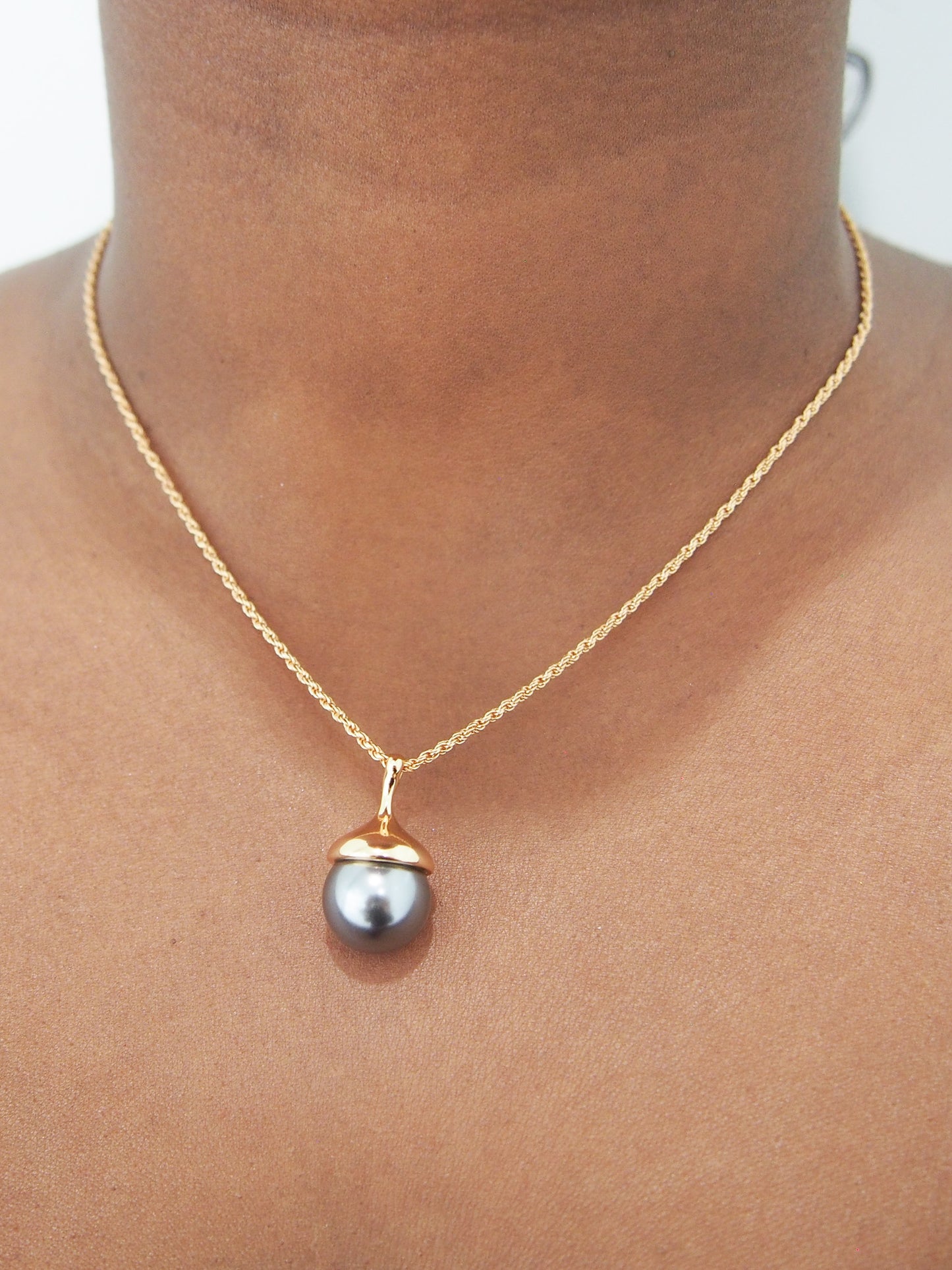 Diego Pine Cone Pearl Pendant