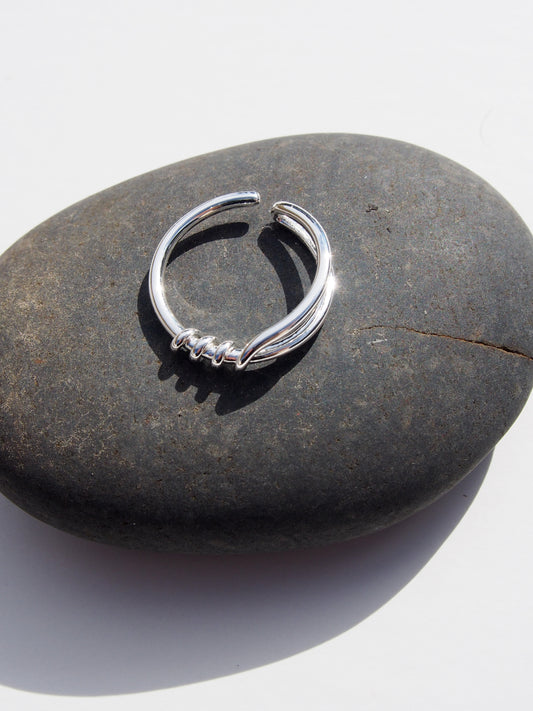 Hikari Sterling Silver Adjustable Ring